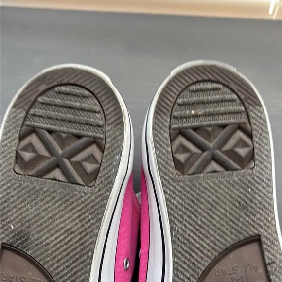 Converse Pink Canvas Sneakers with White Accents - Picture 10 of 16